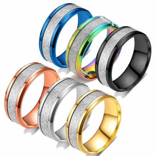 Mens Titanium 8mm Meteorite Design Band. Ring Size 6,7,8,9,10,11,12